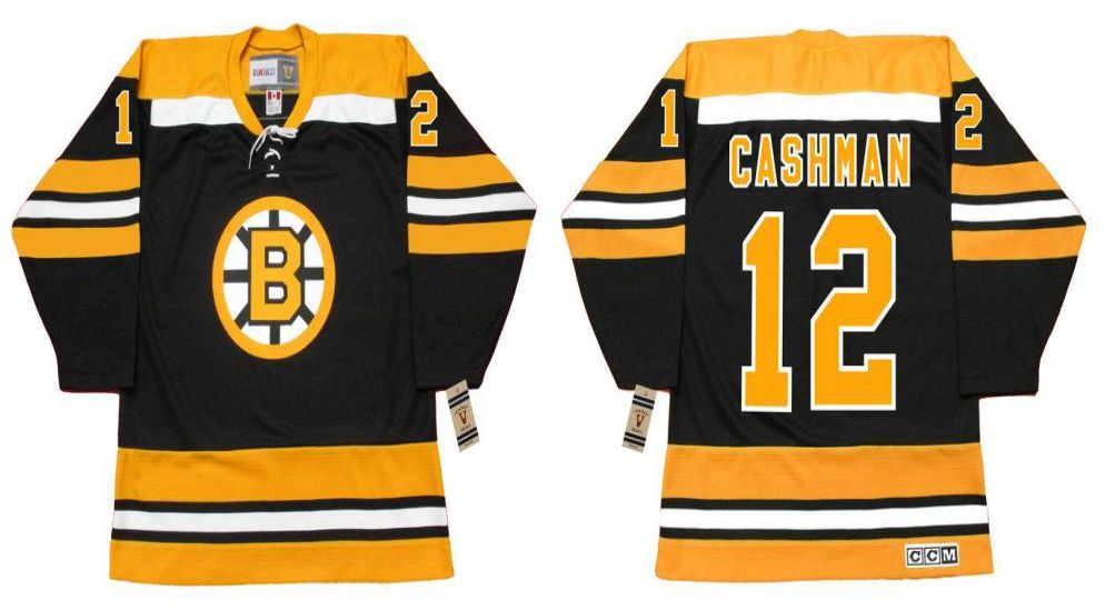 2019 Men Boston Bruins #12 Cashman Black CCM NHL jerseys